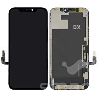 Дисплей для Apple iPhone 12/12 Pro в сборе с рамкой черный GX HARD OLED