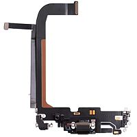 Шлейф для Apple iPhone 13 Pro Max для коннектора зарядки черный Оригинал
