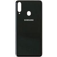 Задняя крышка для Samsung Galaxy A20s (A207) цвет: черный Оригинал