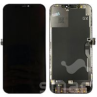 Дисплей для Apple iPhone 12 Pro Max в сборе с рамкой черный GX SOFT OLED IC