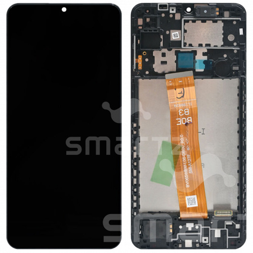 Дисплей для Samsung Galaxy A12 Nacho (A127) в сборе с рамкой черный Service Pack