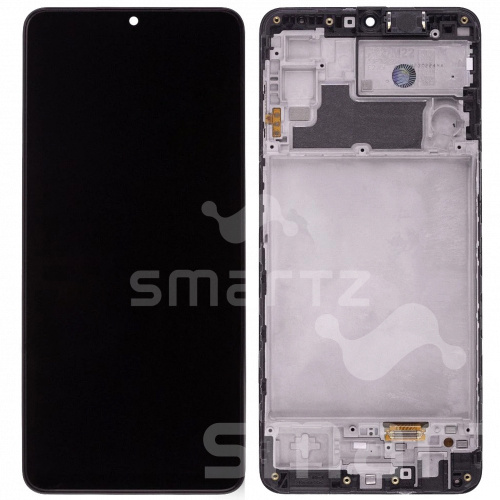 Дисплей для Samsung Galaxy M22 (M225) в сборе с рамкой черный Service Pack