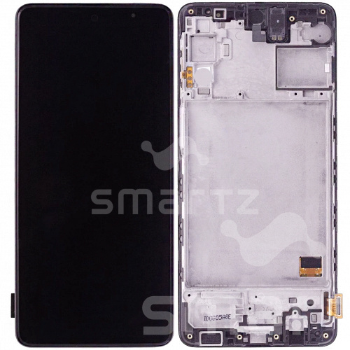 Дисплей для Samsung Galaxy M31s (M317) в сборе с рамкой черный Service Pack