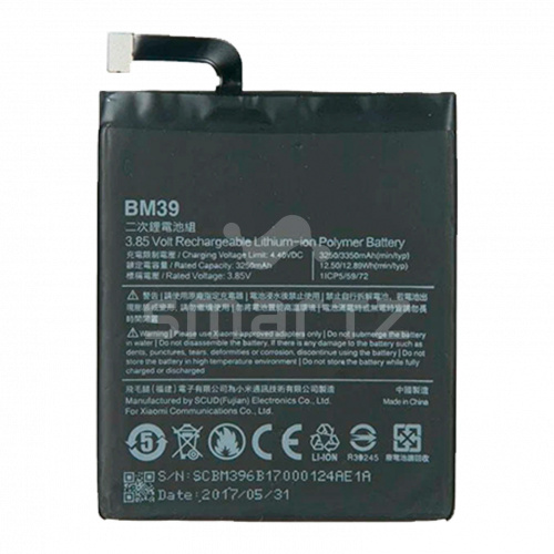 Аккумулятор для Xiaomi Mi 6 BM39 Оригинал