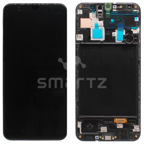 Дисплей для Samsung Galaxy A30 (A305) в сборе с рамкой черный Service Pack