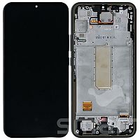 Дисплей для Samsung Galaxy A34 (A346) в сборе с рамкой черный Service Pack