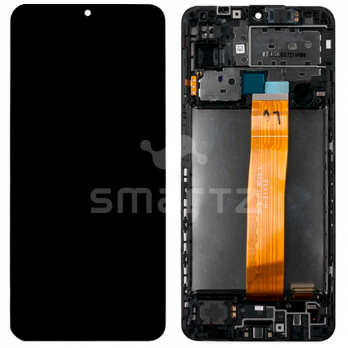 Дисплей для Samsung Galaxy M12 (M127) в сборе с рамкой черный Service Pack