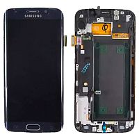Дисплей для Samsung Galaxy S6 Edge (G925) в сборе без рамки черный Оригинал
