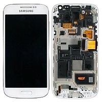 Дисплей для Samsung Galaxy S4 Mini (i9192) в сборе с рамкой белый Оригинал