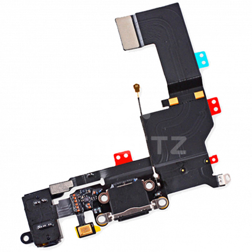 Шлейф для Apple iPhone 5S для коннектора зарядки белый Оригинал