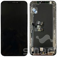 Дисплей для Apple iPhone XS в сборе с рамкой черный GX HARD OLED