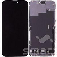 Дисплей для Apple iPhone 15 Pro Max в сборе с рамкой черный Без ошибки CH/G