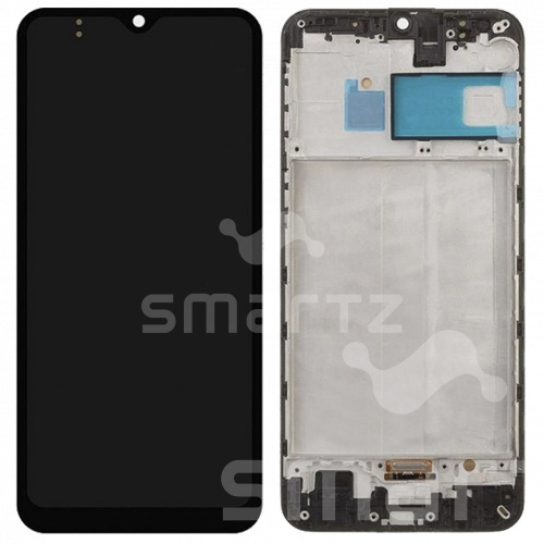 Дисплей для Samsung Galaxy M21 (M215) в сборе с рамкой черный Service Pack
