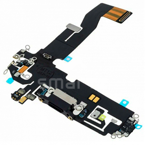 Шлейф для Apple iPhone 12 Pro для коннектора зарядки черный Оригинал