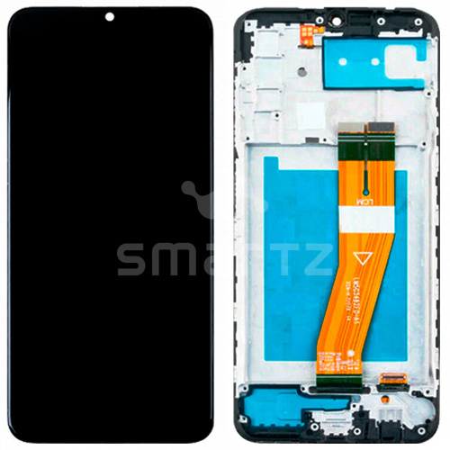 Дисплей для Samsung Galaxy A03s (A037G) в сборе с рамкой черный Service Pack