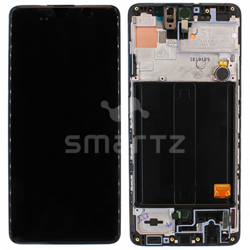 Дисплей для Samsung Galaxy A51 (A515) в сборе с рамкой черный Service Pack