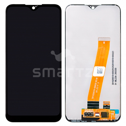 Дисплей для Samsung Galaxy A01 (A015)/M01 (M015) в сборе без рамки черный с узким конн. Оригинал