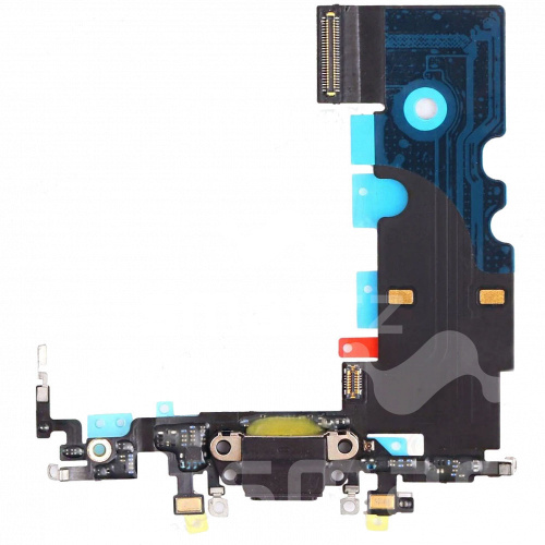 Шлейф для Apple iPhone SE 2020 для коннектора зарядки черный Оригинал
